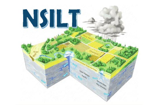 NSILT logo; three dimensional view of aquifer