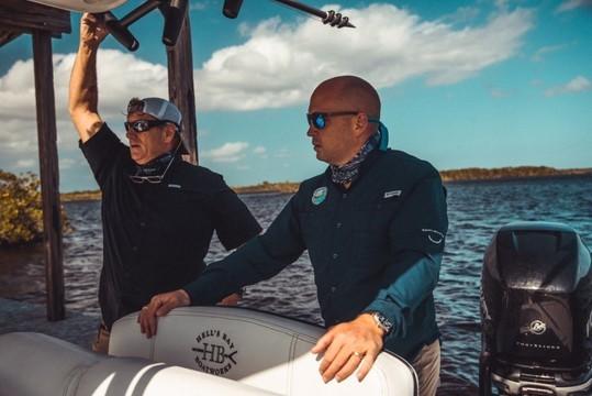 Secretary Valenstein and Chris Peterson, St. Johns River Water Management District Governing Board Member, head out into Florida Bay to see first-hand the importance of Everglades restoration to the health of all water bodies in South Florida.